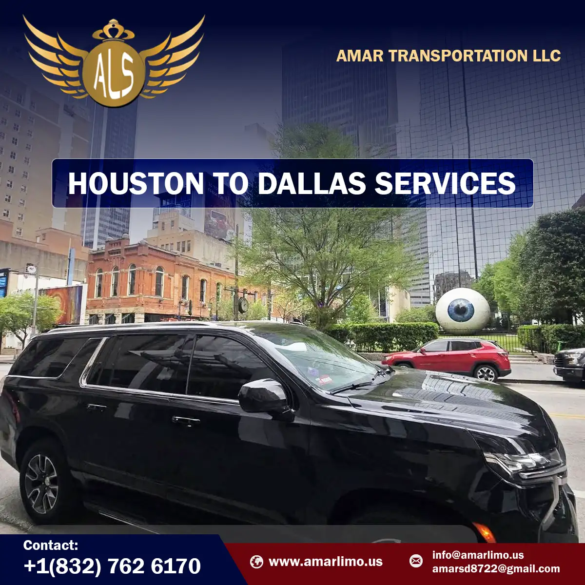 Luxury SUV transportation service in The Woodlands and Greater Houston, Texas